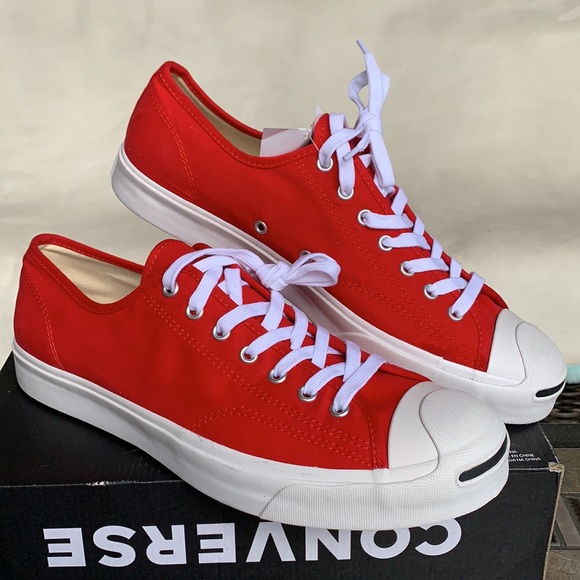 CONVERSE JACK PURCELL OX ENAMEL RED/WHITE/BLACK MN